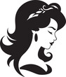 © BABBAN - Regal Heiress Illuminated Iconic Logo Design Crowned Essence Illuminated Logo Icon Vector