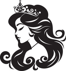 Wall Mural - Noble Tiara Unfurled Logo Design Emblem Regal Heiress Illuminated Iconic Logo Design