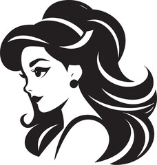 Wall Mural - Princess Persona Revealed Iconic Logo Design Enchanted Heritage Illuminated Vector Logo Icon