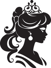 Wall Mural - Regal Heiress Unveiled Iconic Logo Design Crowned Essence Illuminated Logo Icon Vector