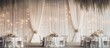 Indoor wedding reception with elegant decor