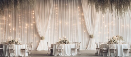 Wall Mural - Indoor wedding reception with elegant decor