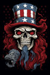 funny and scary USA design of a evil uncle sam