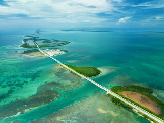 Aerial view on Keys at Key West