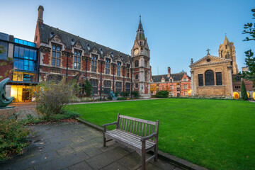 Wall Mural - The old library and clock tower in Cambridge, England 