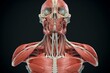 3D depiction of sternothyroid muscle anatomy for medical purposes. Generative AI