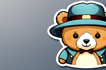 Teddy bear with hat (Generative AI)