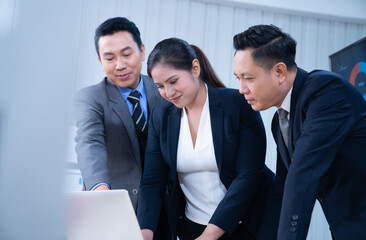 asian business people working at office