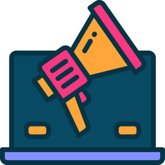 Poster - digital marketing icon. vector filled color icon for your website, mobile, presentation, and logo design.