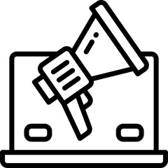 Poster - digital marketing icon. vector line icon for your website, mobile, presentation, and logo design.