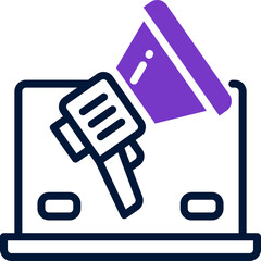 Poster - digital marketing icon. vector dual tone icon for your website, mobile, presentation, and logo design.