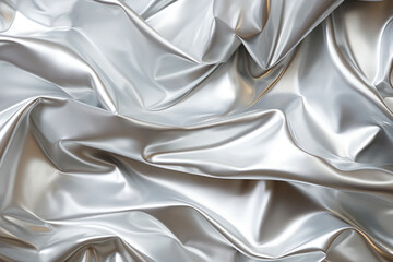 Wall Mural - white sheet crumpled paper satin silk fabric cloth old texture