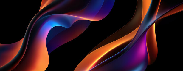 Wall Mural - colorful ribbon in neon colors