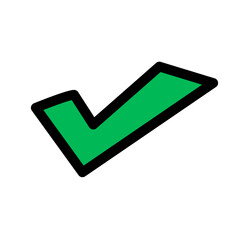 Poster - Modern check mark icon. Success or authentication icon. Vector.
