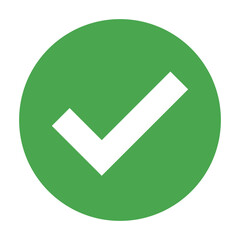 Poster - Round check icon. Done icon. Vector.