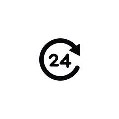 Poster - 24 hours icon, 24 hours sign vecor for web site Computer and mobile app