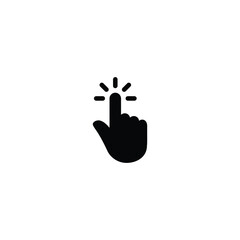 Poster - Hand cursor click icon vector for web site Computer and mobile app