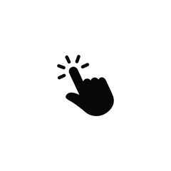 Poster - Hand cursor click icon vector for web site Computer and mobile app