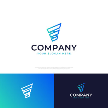 Abstract Letter E B Tech Logo