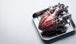Corazón humano artificial biomecánico fabricado en serie. Corazón biónico