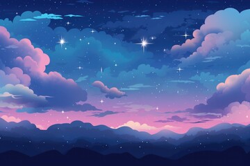Wall Mural - sky cloud space galaxy background with stars.