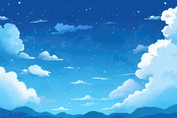Wall Mural - sky cloud space galaxy background with stars.