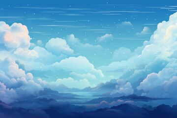 Wall Mural - sky cloud space galaxy background with stars.