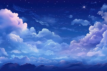Wall Mural - sky cloud space galaxy background with stars.