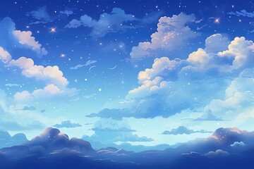 Wall Mural - sky cloud space galaxy background with stars.