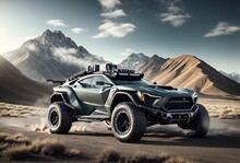 A Sporty All-terrain Vehicle Inspired By Military Combat Vehicle Designs