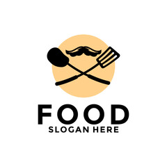 Food Logo Design, Kitchen, restaurant, cafe and cooking logo vector template