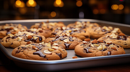 Sticker - tasty cookies with chocolate and nuts