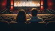 Couple enjoying date in movie theater