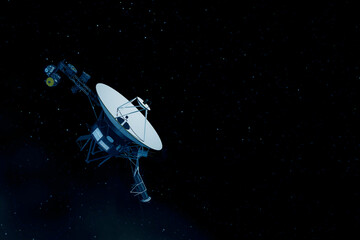 Wall Mural - space probe in space. elements of this image furnished by nasa