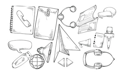 Communication handdrawn collection