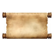 old paper scroll isolated on transparent background Remove png, Clipping Path, pen tool