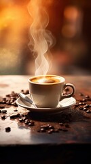 Coffee. Vertical background