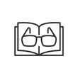 Glasses for reading, linear icon. Line with editable stroke