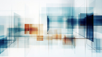 Wall Mural - Multiple exposure of modern abstract glass architecture