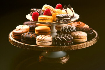 Tray of cakes and pastries