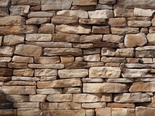 Poster -  a close up of a stone wall with a bird perched on top of the wall and a bird perched on top of the wall.