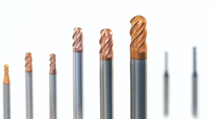 Aufkleber - industrial drilling milling metal cutting tool with carbide cutter insert in workshop. Drills with interchangeable tungsten carbide heads. Milling metal cutter tools CNC machine, industrial background