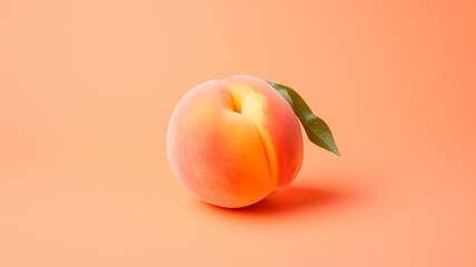 Wall Mural - peach on a pink background