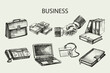 © pim - Business set. Hand drawn illustrations