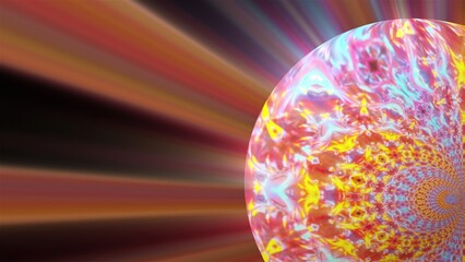 Poster - abstract colorful sphere. computer generated 3d render
