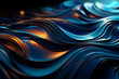Wave abstract liquid background. Fabric background. Gradient background. Ai
