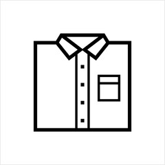 Sticker - Shirt Icon, Cloth Icon, Upper Body Garment With Collar, Sleeves And Cuffs