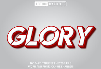 Poster - Editable 3d text style effect - Glory text effect Template