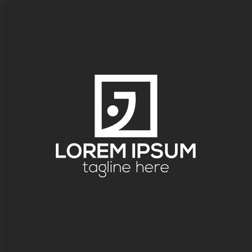 J letter based line logo design concept isolated vector template for business or company