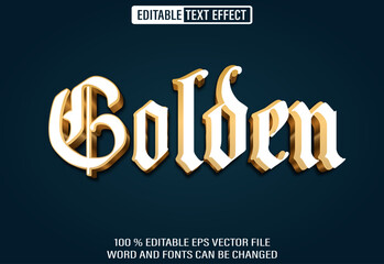 Poster - Editable 3d text style effect - Golden text effect Template